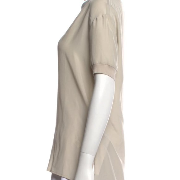 NWT Falconeri Designer Silk Off-White V-Neck Top, Size S - Picture 3 of 8